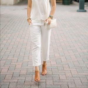 White Linen Trousers